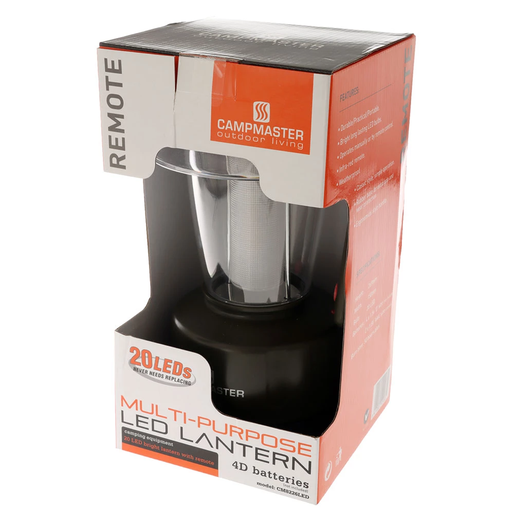 Campmaster 20 LED Camping Lantern With Remote