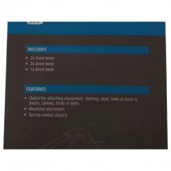 Campmaster Spring-Loaded Carabiners 5-Pack