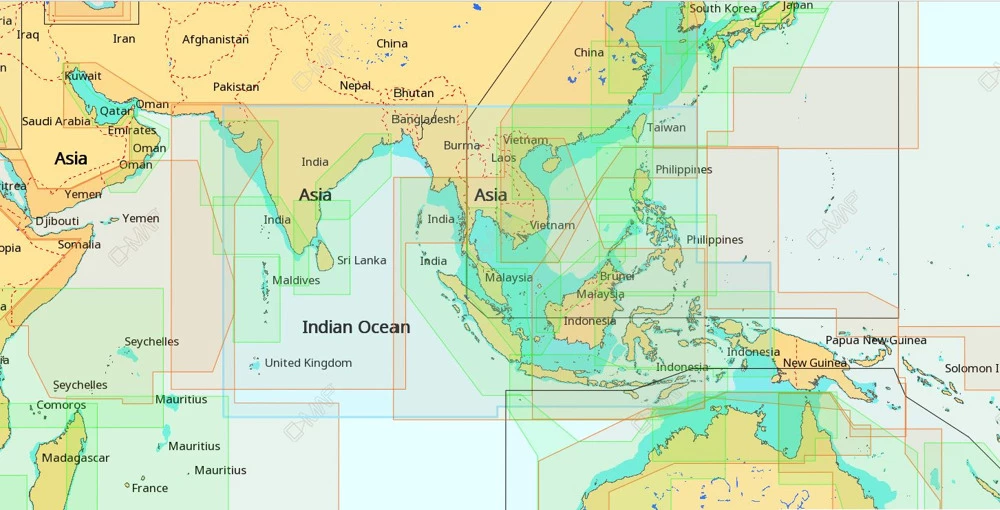C-MAP 4D AS-D050 Chart Asia South Continental