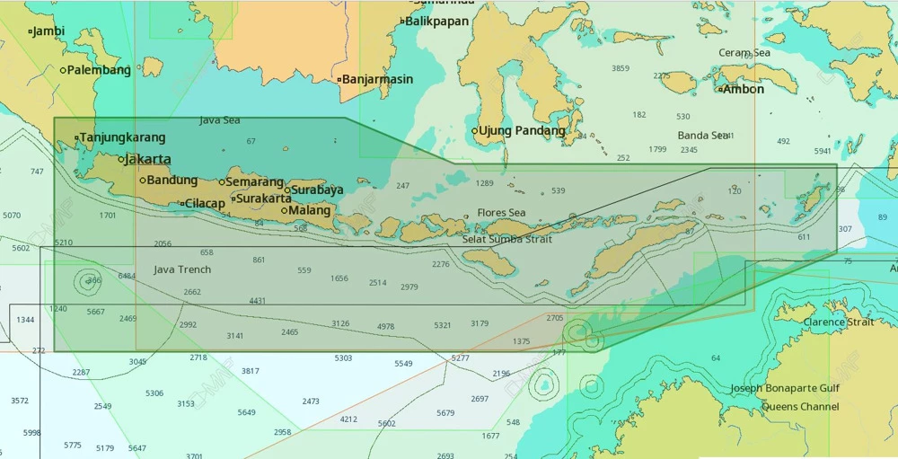 C-MAP 4D AS-D221 Chart Southern Indonesia