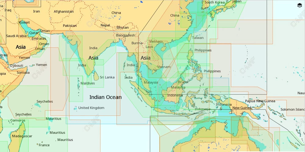 C-MAP Max-N AS-N050 Chart Asia South Continental Asia