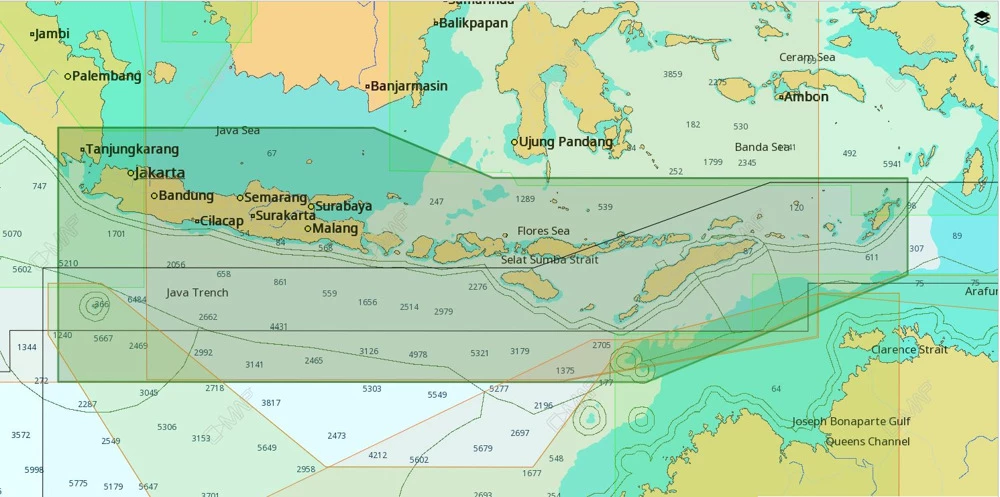 C-MAP Max-N AS-N221 Chart Southern Indonesia