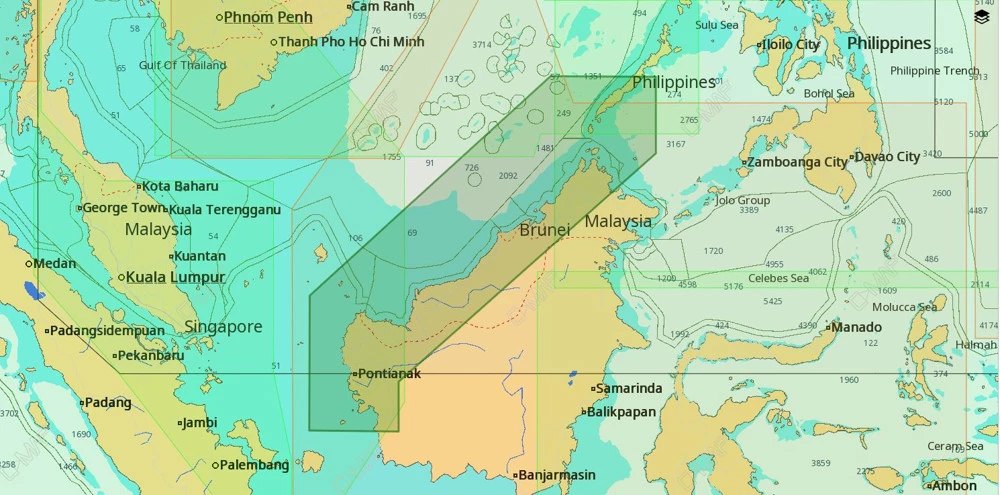 C-MAP MAX-N+ AS-Y225 Chart Eastern Malaysia
