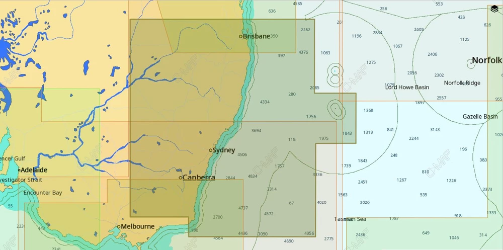 C-MAP MAX-N+ AU-Y261 Chart Malacoota To Brisbane