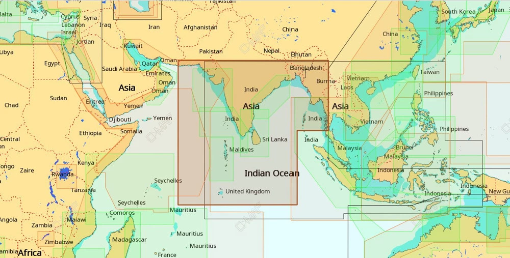 C-MAP 4D IN-D201 Chart India/Sri Lanka/Maldives