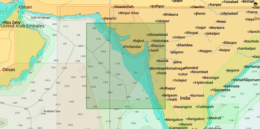 C-MAP Max-N IN-N211 Chart India North West Coasts